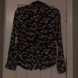 H & M horse print blouse NWT size 6